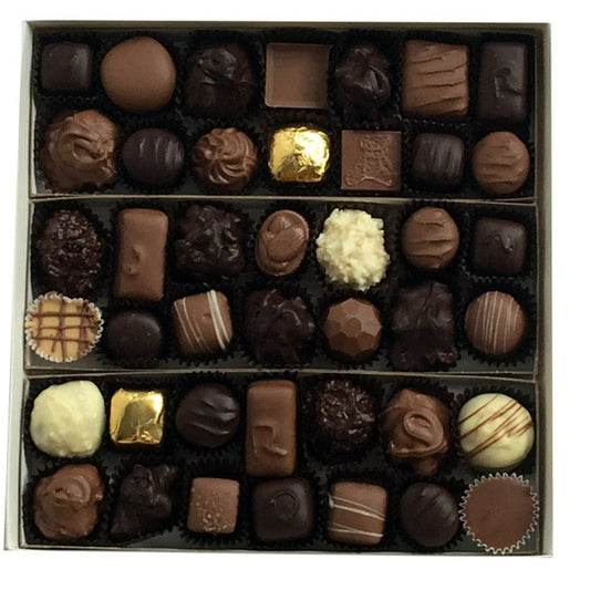 1 1/2 pound boxed milk and dark assorted chocolates
