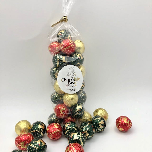 Milk, Foiled Christmas Chocolate Balls