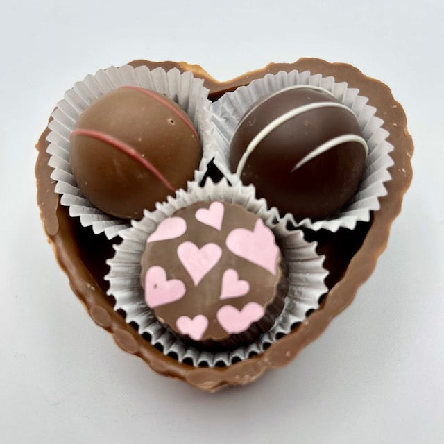 Milk Chocolate Truffle Heart Shell
