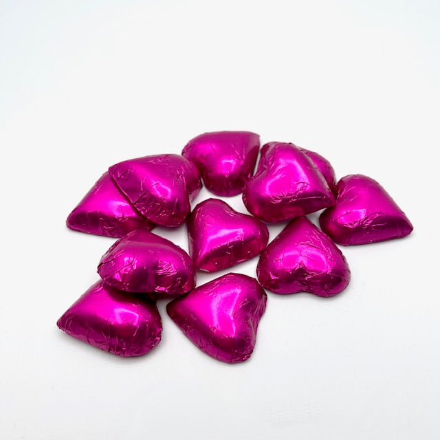 White, Mini Chocolate Hearts (20)