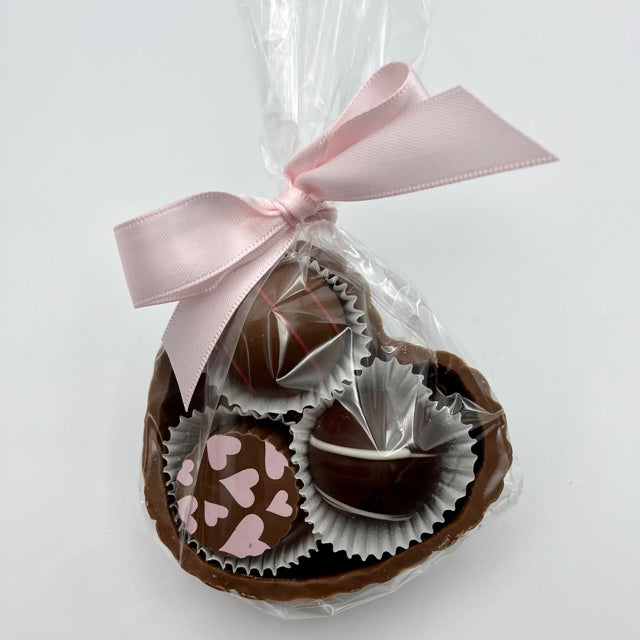 Milk Chocolate Truffle Heart Shell
