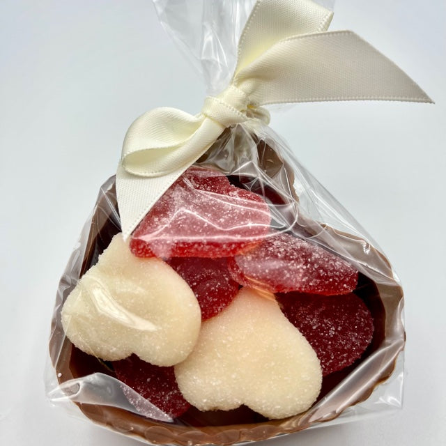 Milk Chocolate Heart with Valentine Gummi Hearts Candy