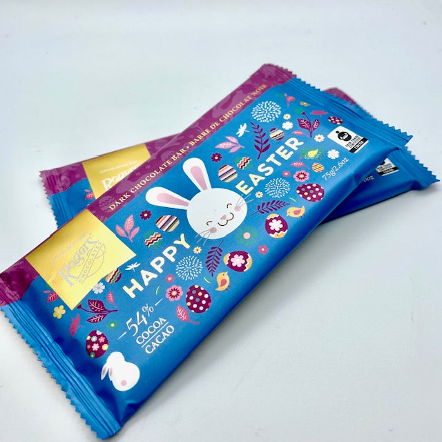 Rogers' Dark Happy Easter Chocolate Bar