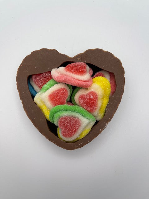 Milk Chocolate Heart with Valentine Triple Heart Candy