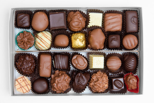 1 pound box of assorted chocolates The Chocolate Bear Shoppe