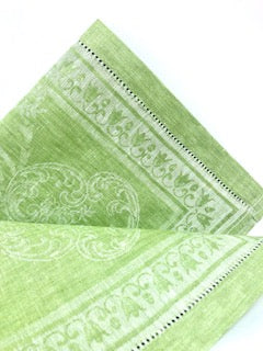 Harmony Spring Green, Tea Towel, Linen