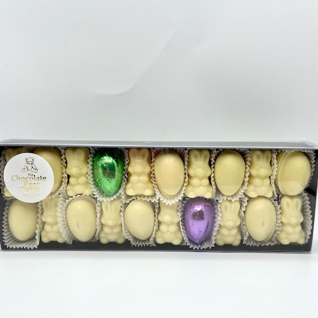 White Mini Bunnies and Half Eggs Boxed